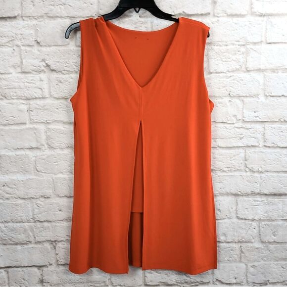 Red Stretch Knit Dress Top tunic - Picture 1 of 3